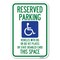 Signmission Reserved Parking Vehicles with Dis or Di Heavy-Gauge Aluminum Sign, 12" x 18", A-1218-22999 A-1218-22999 - alternate 1